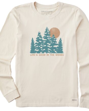 Women's Life is Good in the Woods Long Sleeve Crusher Tee