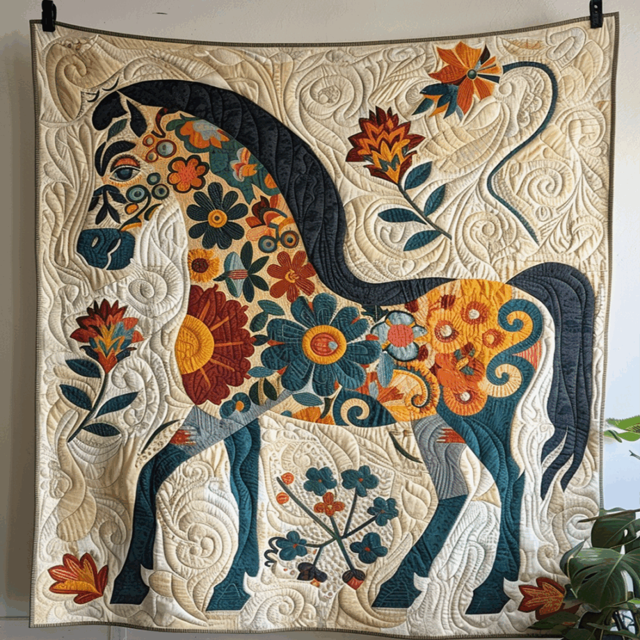 Horse Quilted Blanket BT03061