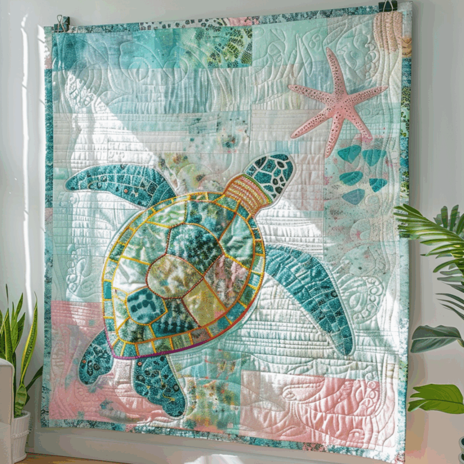 Turtle Quilted Blanket BT03066