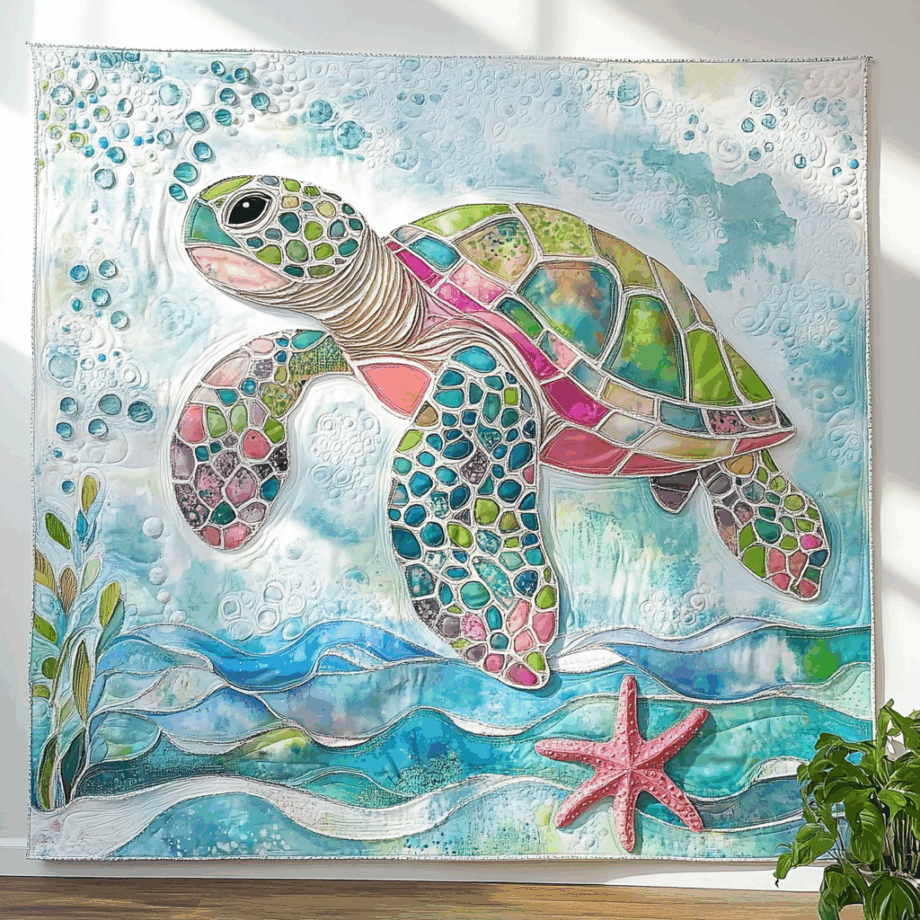 Turtle Quilted Blanket BT03068
