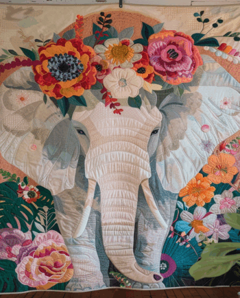 Elephant Quilted Blanket BT030618