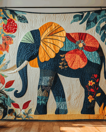 Elephant Quilted Blanket BT030616