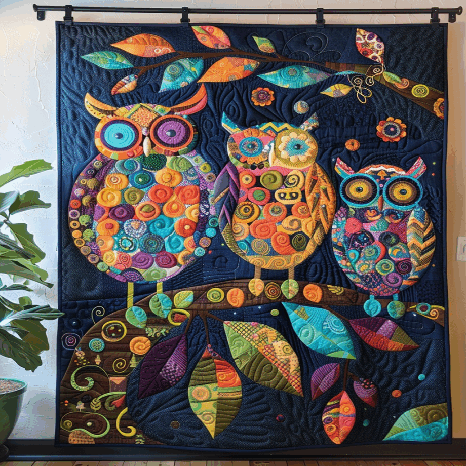 Owl Quilted Blanket BT030614