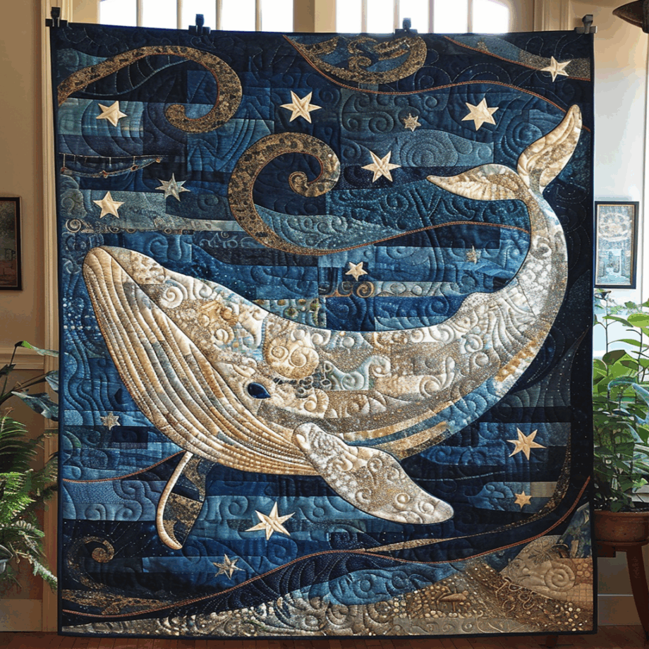 Whale Quilted Blanket BT03067