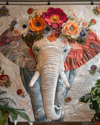 Elephant Quilted Blanket BT030617