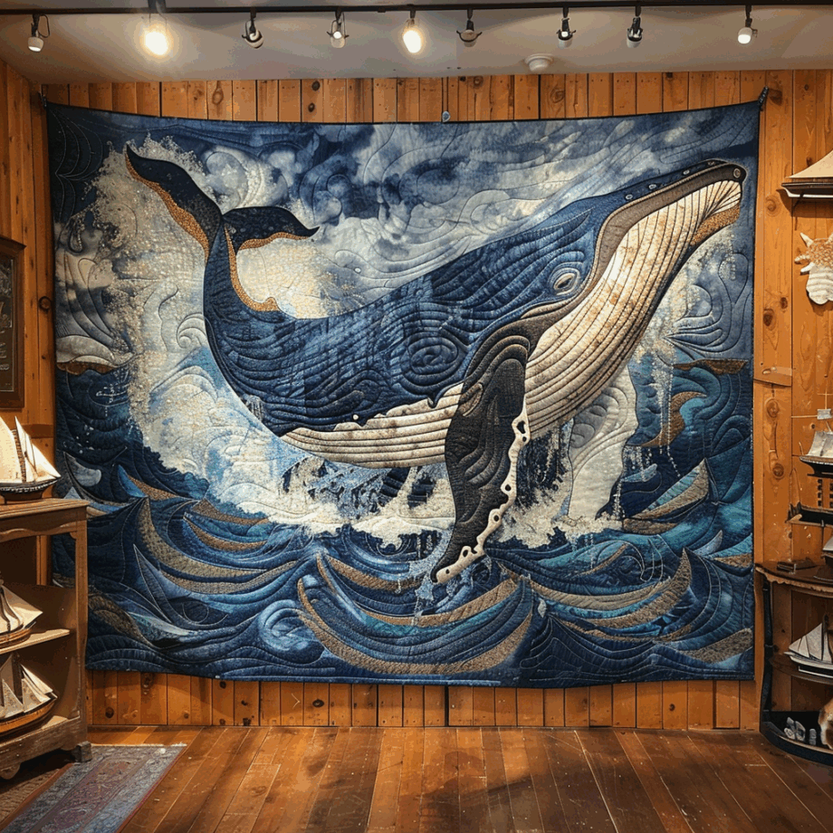 Whale Quilted Blanket BT060617