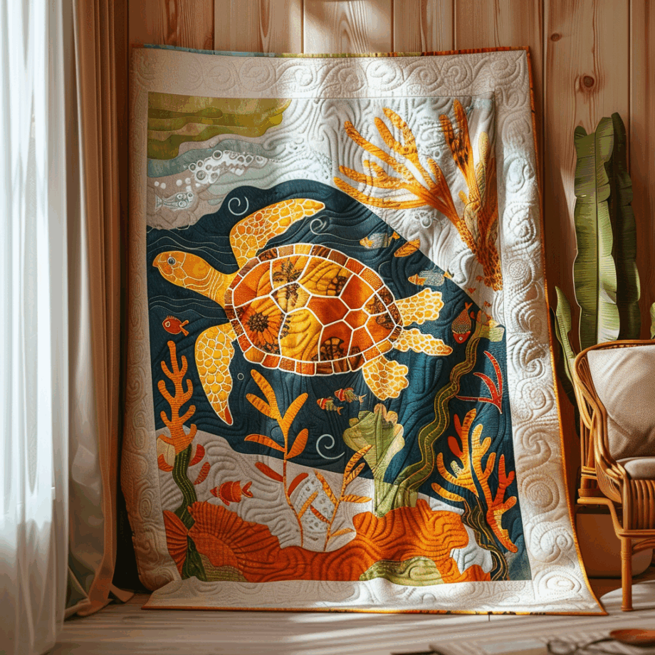 Turtle Quilted Blanket BT060604