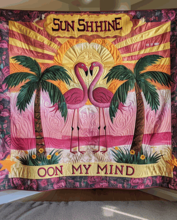 Flamingo Quilted Blanket BT060657
