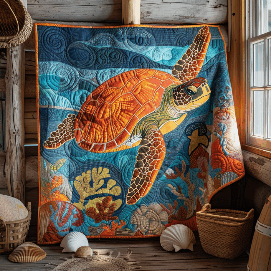 Turtle Quilted Blanket BT060602