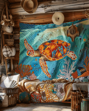 Turtle Quilted Blanket BT060601