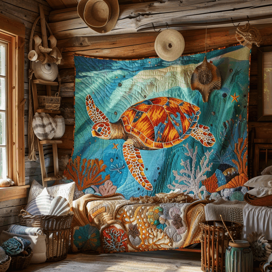 Turtle Quilted Blanket BT060601