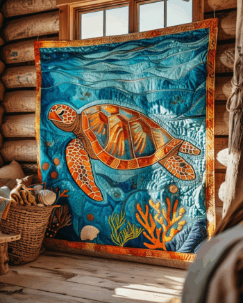 Turtle Quilted Blanket BT060603