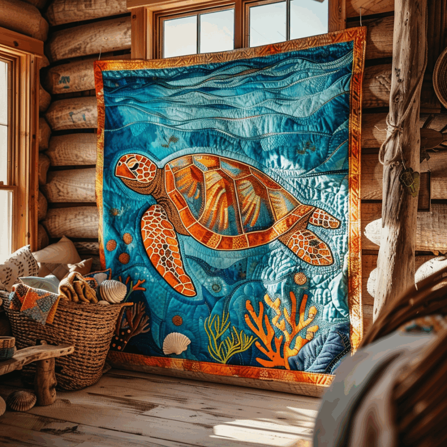 Turtle Quilted Blanket BT060603