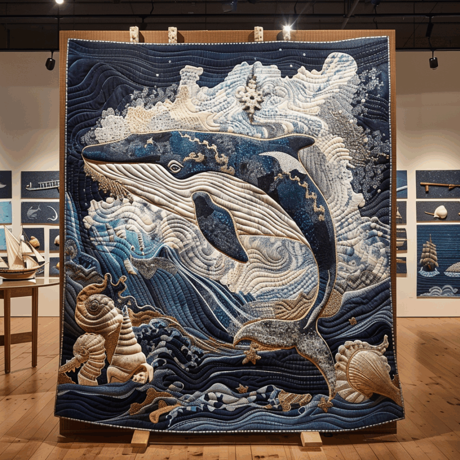 Whale Quilted Blanket BT060619