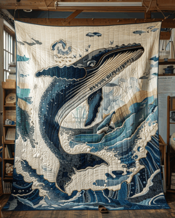 Whale Quilted Blanket BT060616