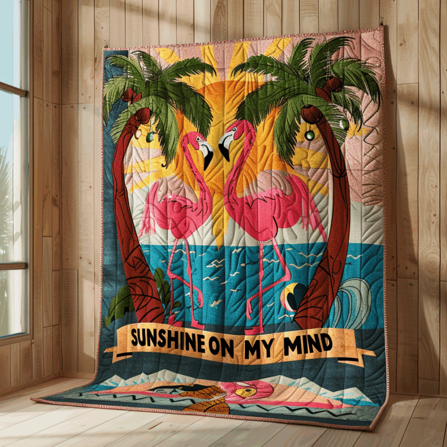Flamingo Quilted Blanket BT060656
