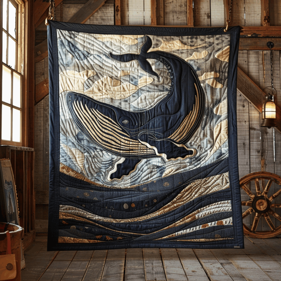 Whale Quilted Blanket BT060608