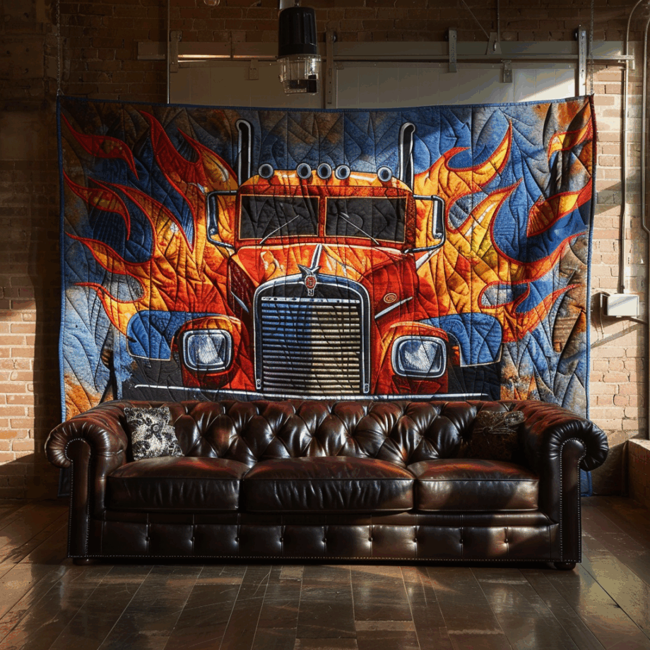 Truck Quilted Blanket BT060674