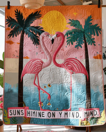 Flamingo Quilted Blanket BT060658