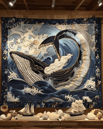 Whale Quilted Blanket BT060618