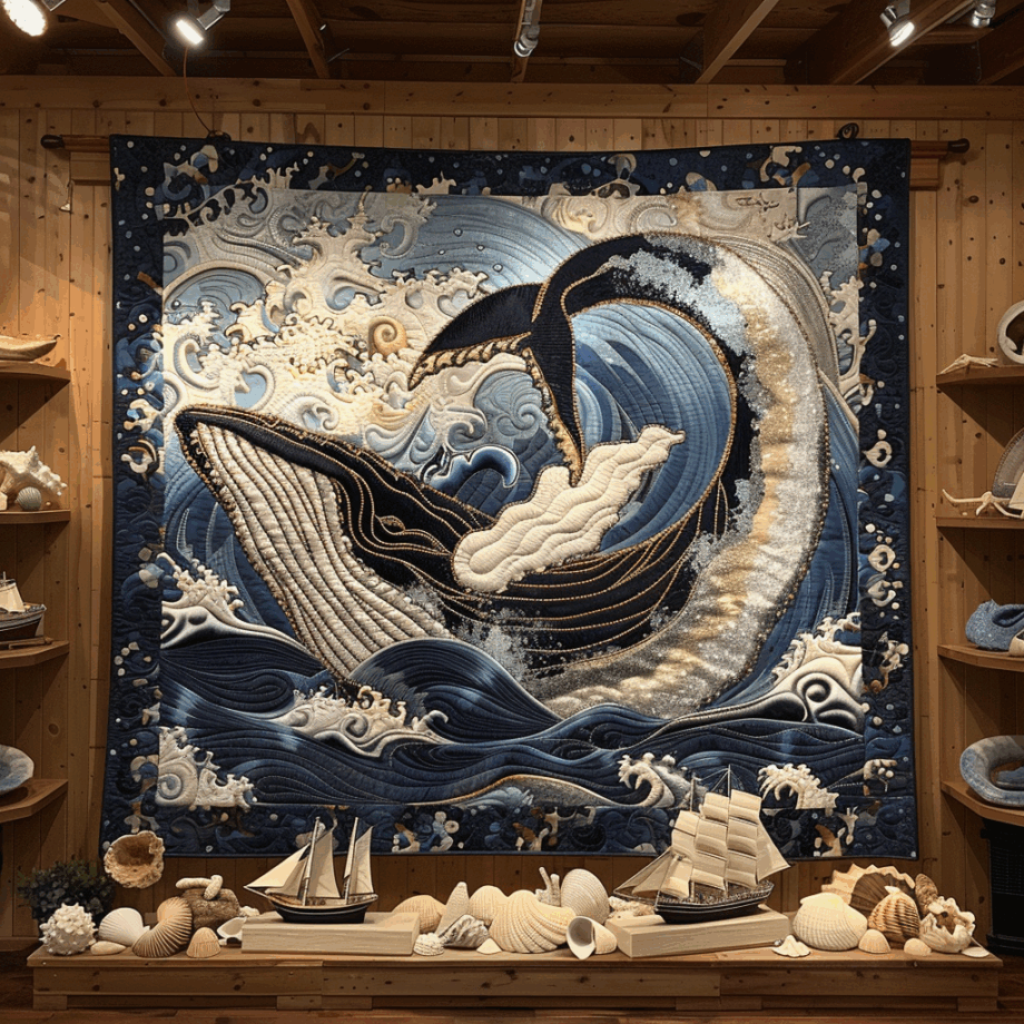 Whale Quilted Blanket BT060618