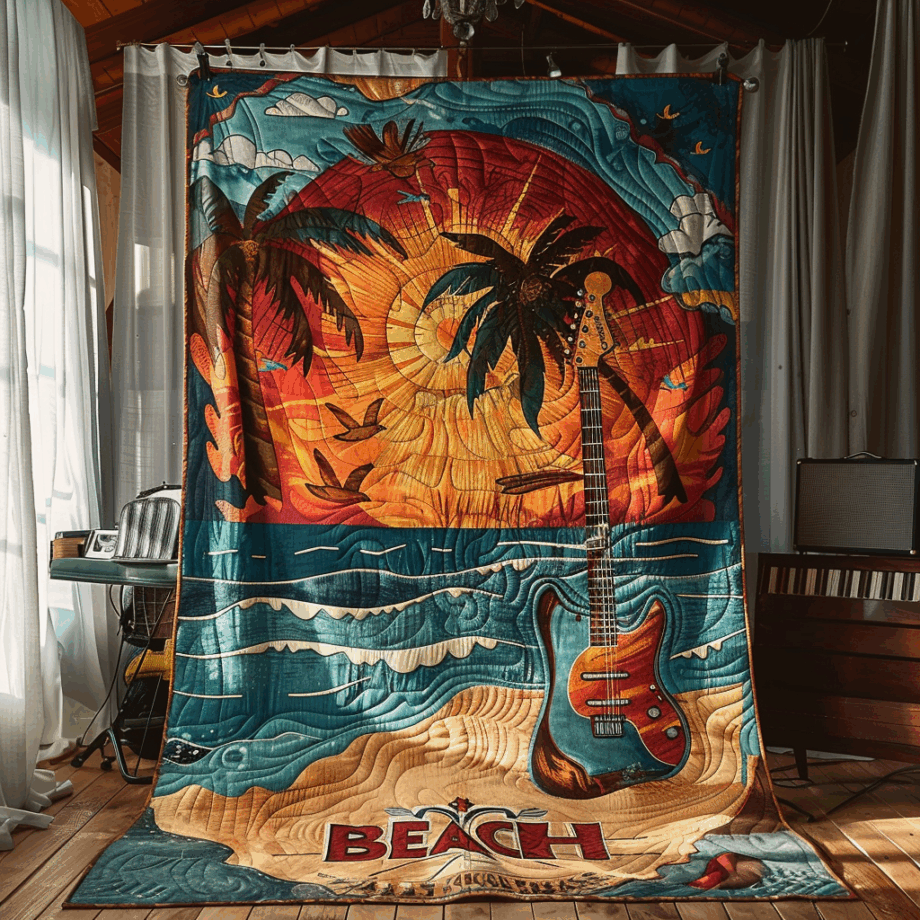 Guitar Quilted Blanket BT060650