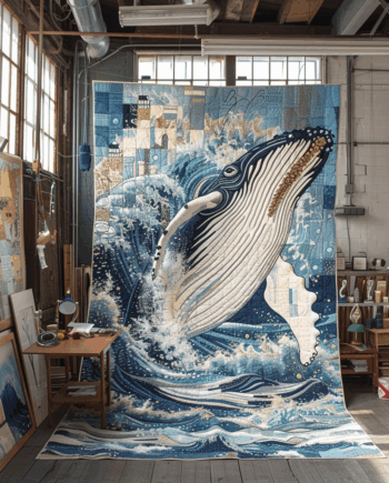 Whale Quilted Blanket BT060613