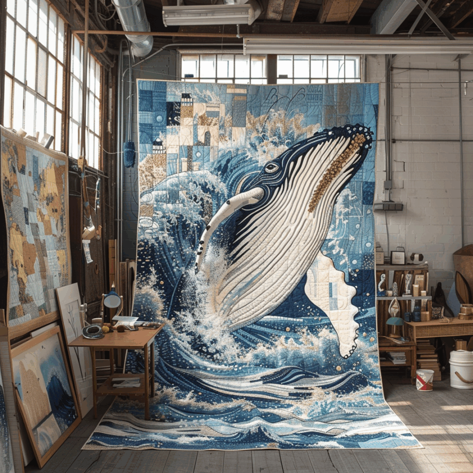 Whale Quilted Blanket BT060613