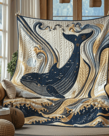 Whale Quilted Blanket BT060612