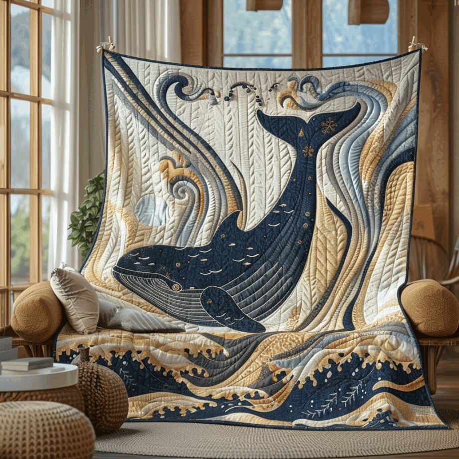Whale Quilted Blanket BT060612
