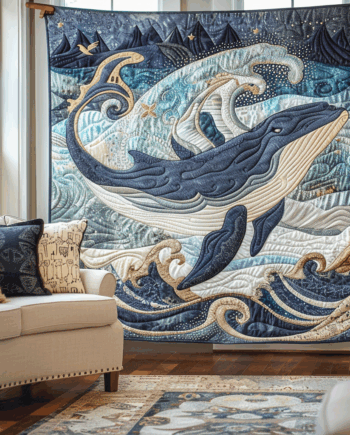 Whale Quilted Blanket BT060611