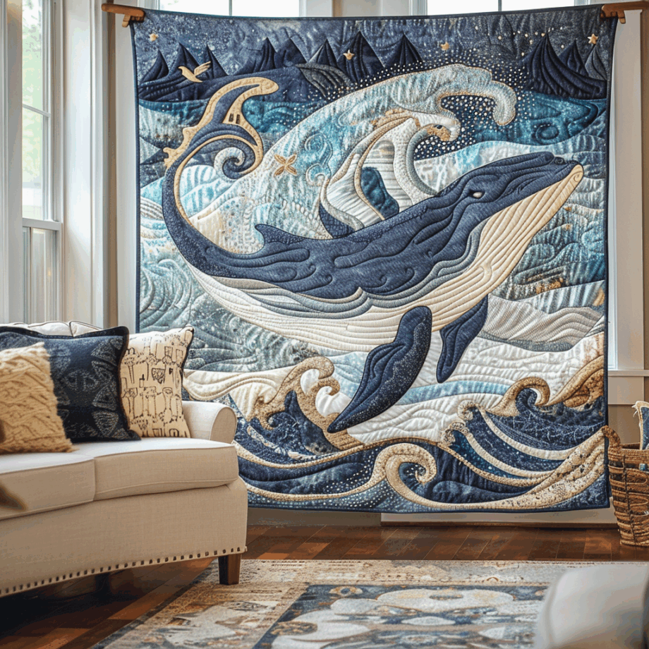 Whale Quilted Blanket BT060611