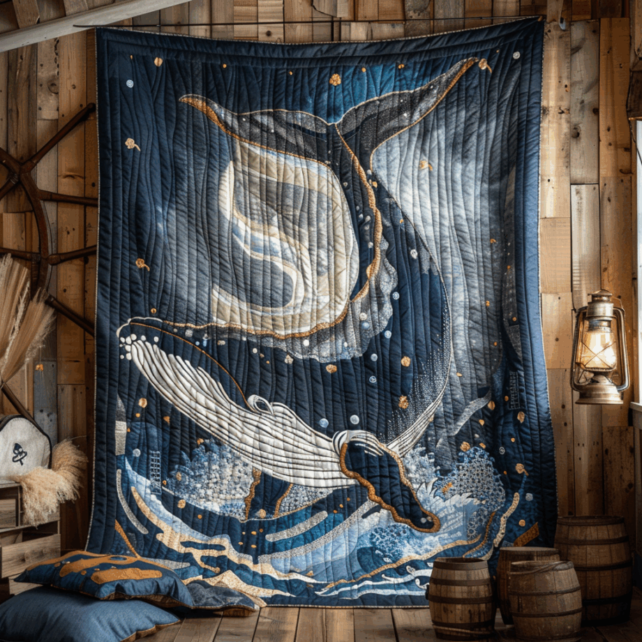 Whale Quilted Blanket BT060610