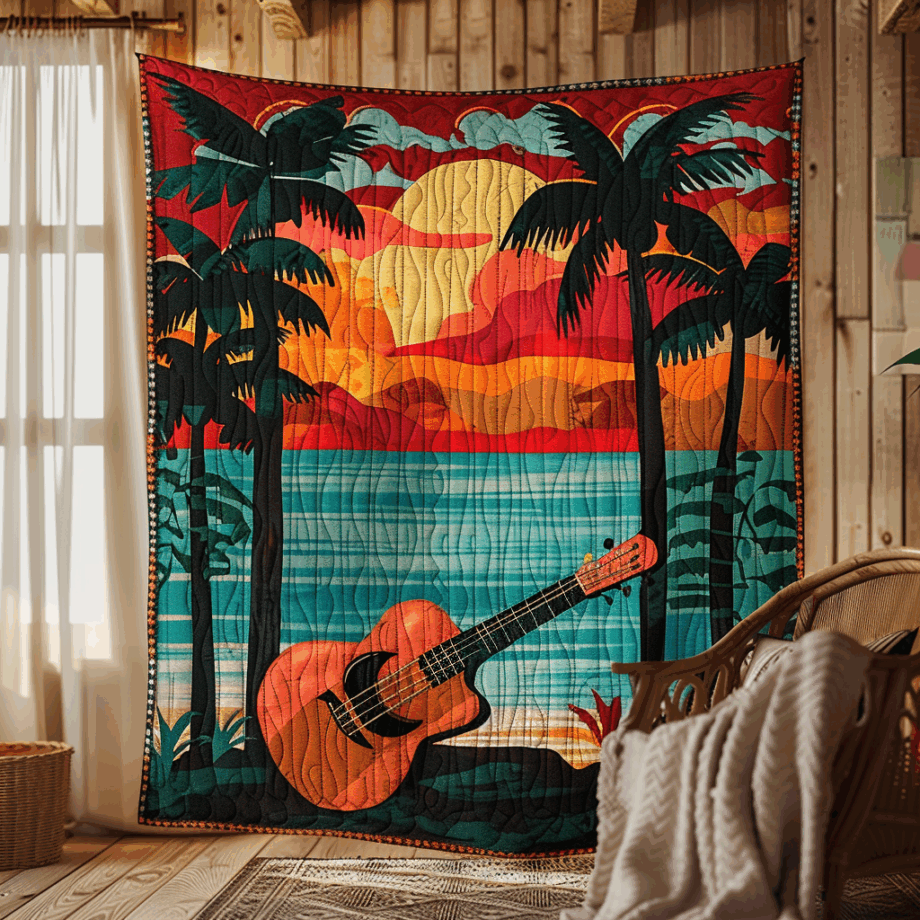 Guitar Quilted Blanket BT060645