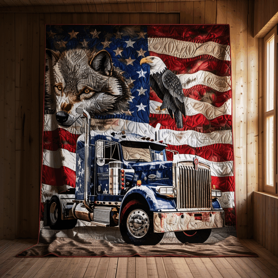 Truck Quilted Blanket BT060676