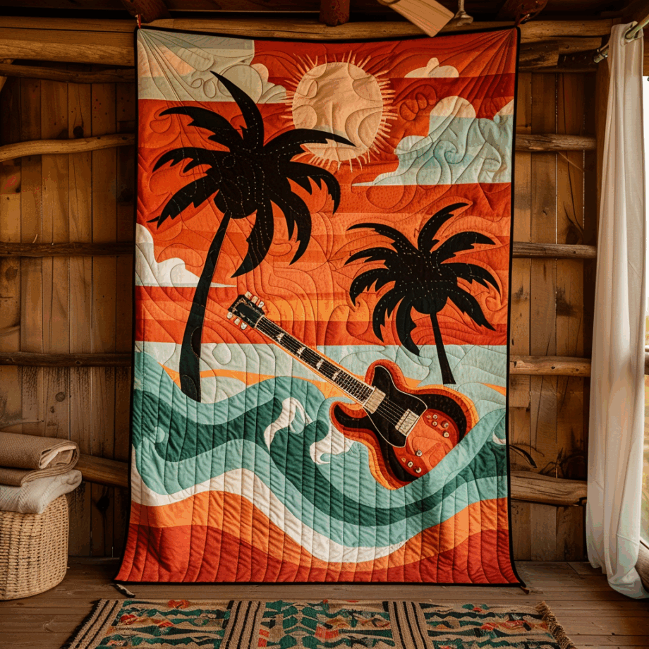 Guitar Quilted Blanket BT060646