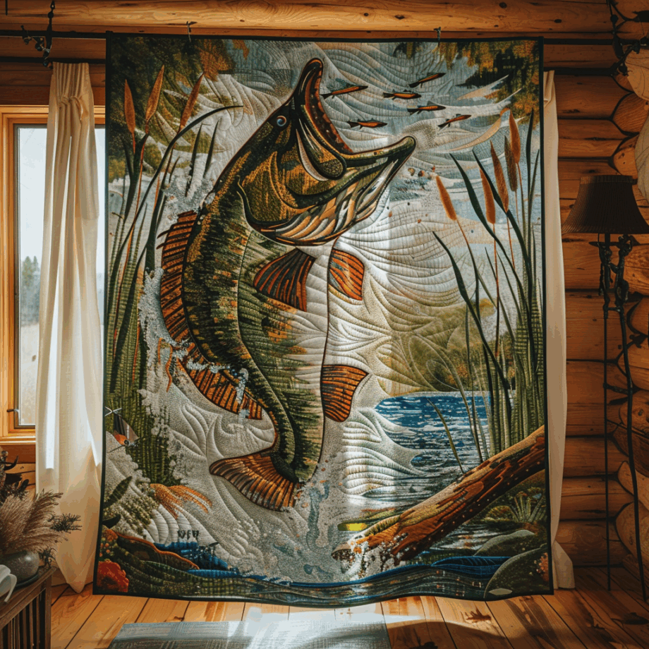 Fishing Quilted Blanket BT060666