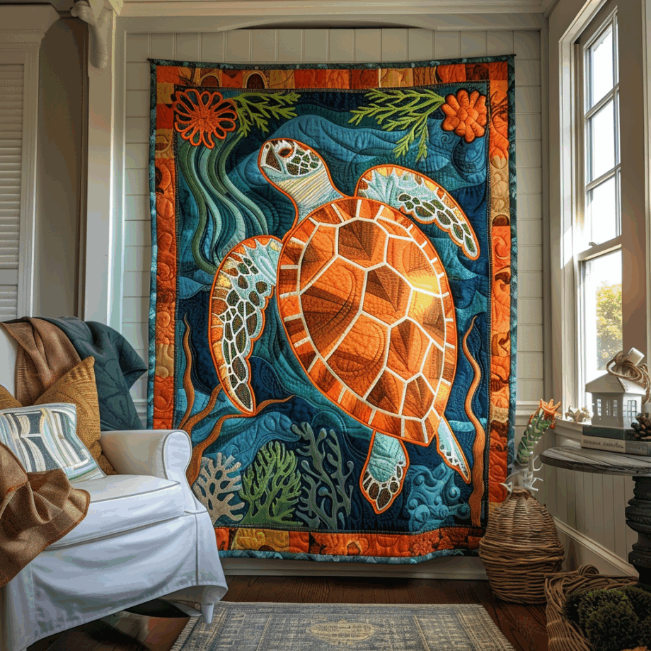 Turtle Quilted Blanket BT060605