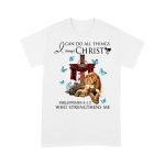 I Can Do All Thing Christ Jesus Lion and Lamb Dove T-Shirt - Image 3