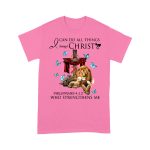 I Can Do All Thing Christ Jesus Lion and Lamb Dove T-Shirt - Image 6
