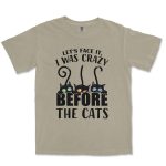 Let's Face It I Was Crazy Before The Cats Unisex Comfort Colors® 1717 Heavyweight T-Shirt - Image 3