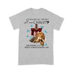 I Can Do All Thing Christ Jesus Lion and Lamb Dove T-Shirt - Image 8