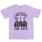 Let's Face It I Was Crazy Before The Cats Unisex Comfort Colors® 1717 Heavyweight T-Shirt - Image 5