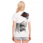 All-Over Print Women's Round Neck T-Shirt | 190GSM Cotton - Image 4
