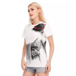 All-Over Print Women's Round Neck T-Shirt | 190GSM Cotton - Image 3