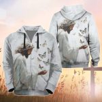 Christian Hoodie, Jesus Christ With Butterfly 3D All Over Print T-Shirt And Hoodie - Image 3
