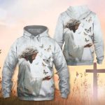 Christian Hoodie, Jesus Christ With Butterfly 3D All Over Print T-Shirt And Hoodie - Image 4