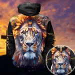 Jesus And The Lion Of Judah - Inspirational Gifts For Christians 3D All Over Print T-Shirt And Hoodie - Image 3