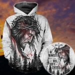 Jesus Crown Of Thorns And He Himself Bore Our Sins - Inspirational Christian 3D All Over Print T-Shirt And Hoodie - Image 2