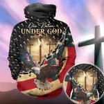One Nation Under God American Flag Eagle - Inspirational Christian 3D All Over Print T-Shirt And Hoodie - Image 2